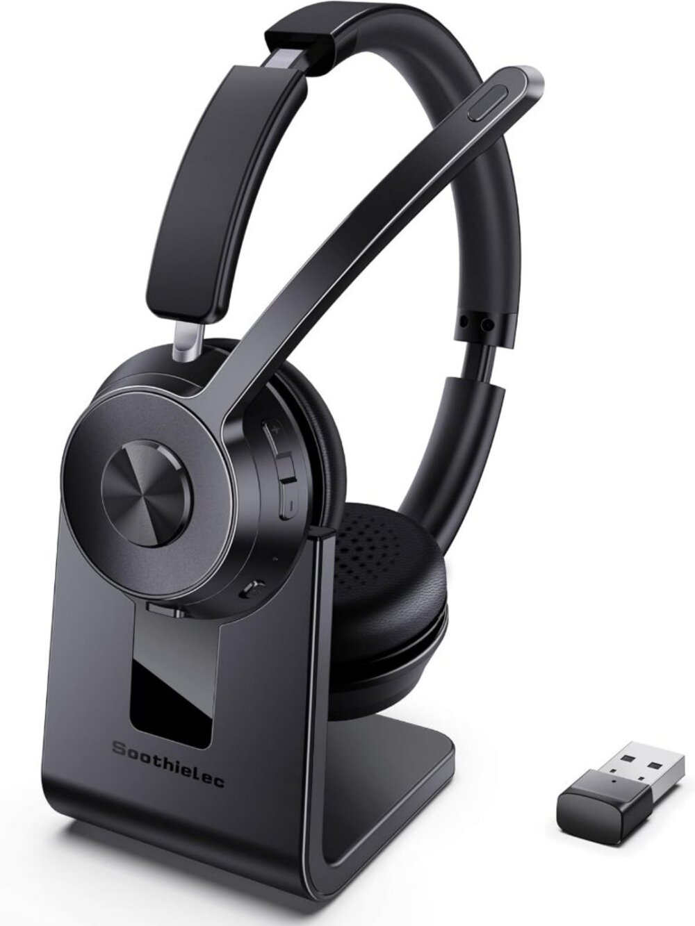 Noise Cancelling Wireless Headset with Mic for Work | Bluetooth Comfort